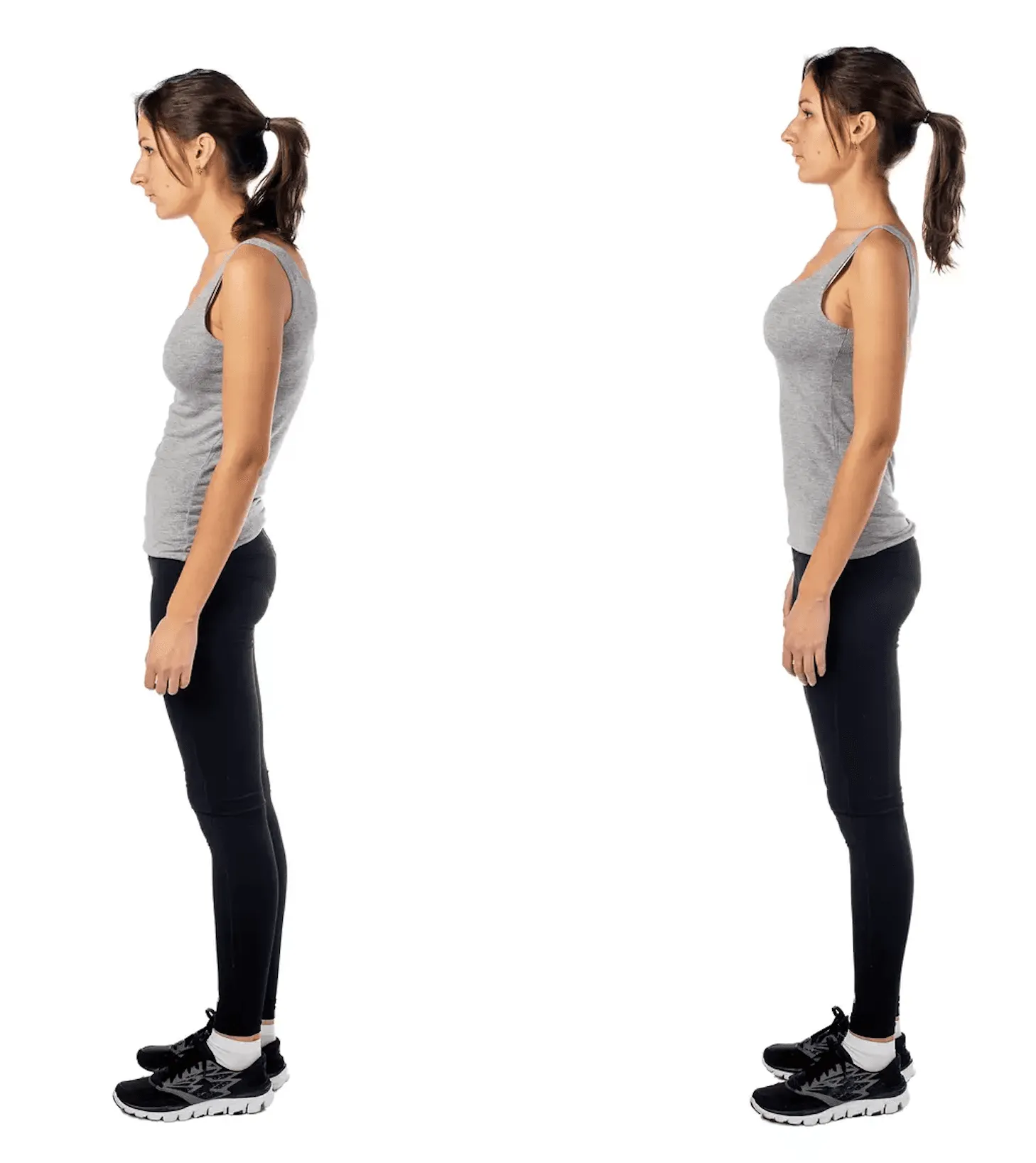Illustration of an adult standing with upright, well-aligned posture