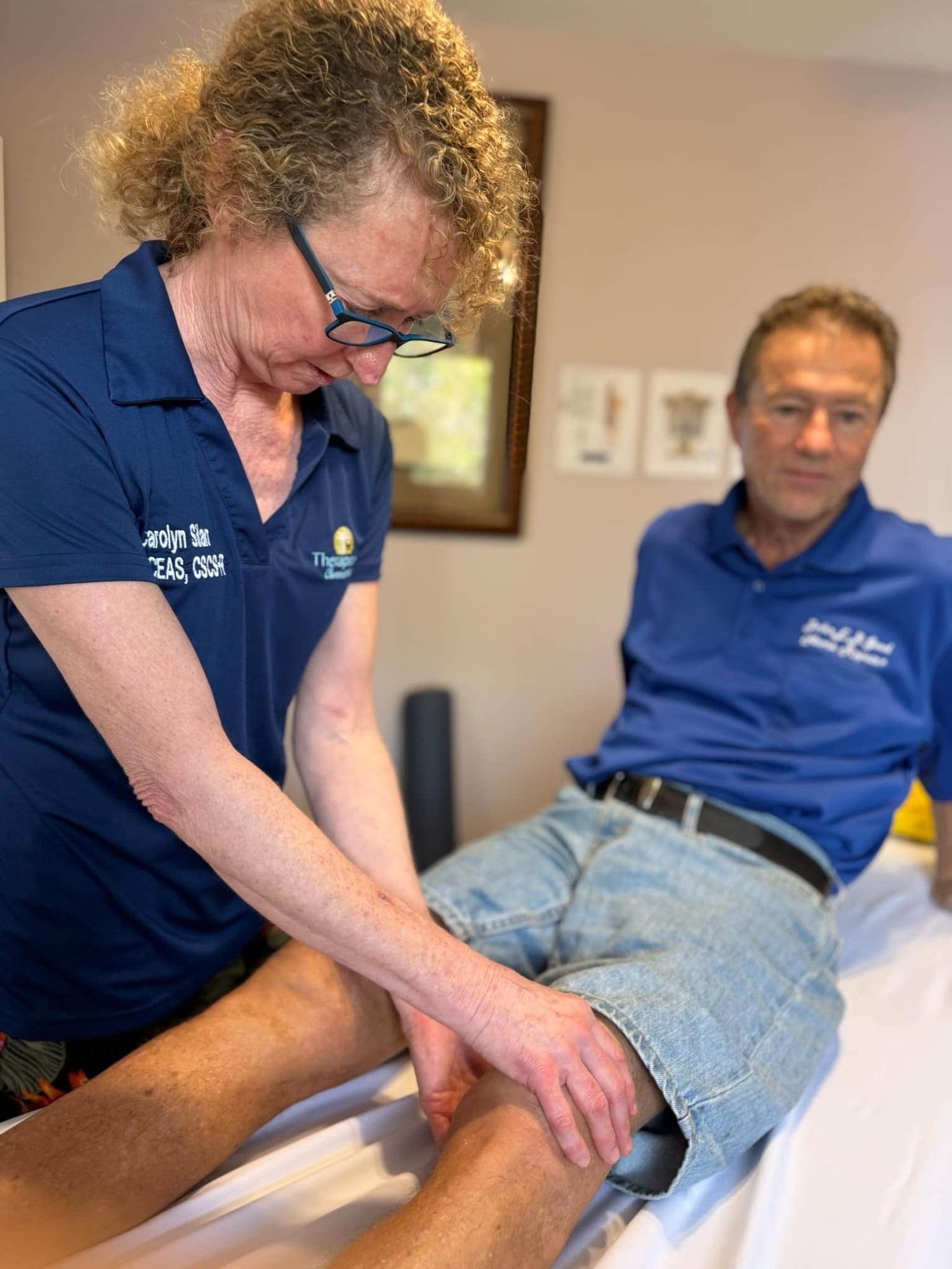 Carolyn Silan with a patient