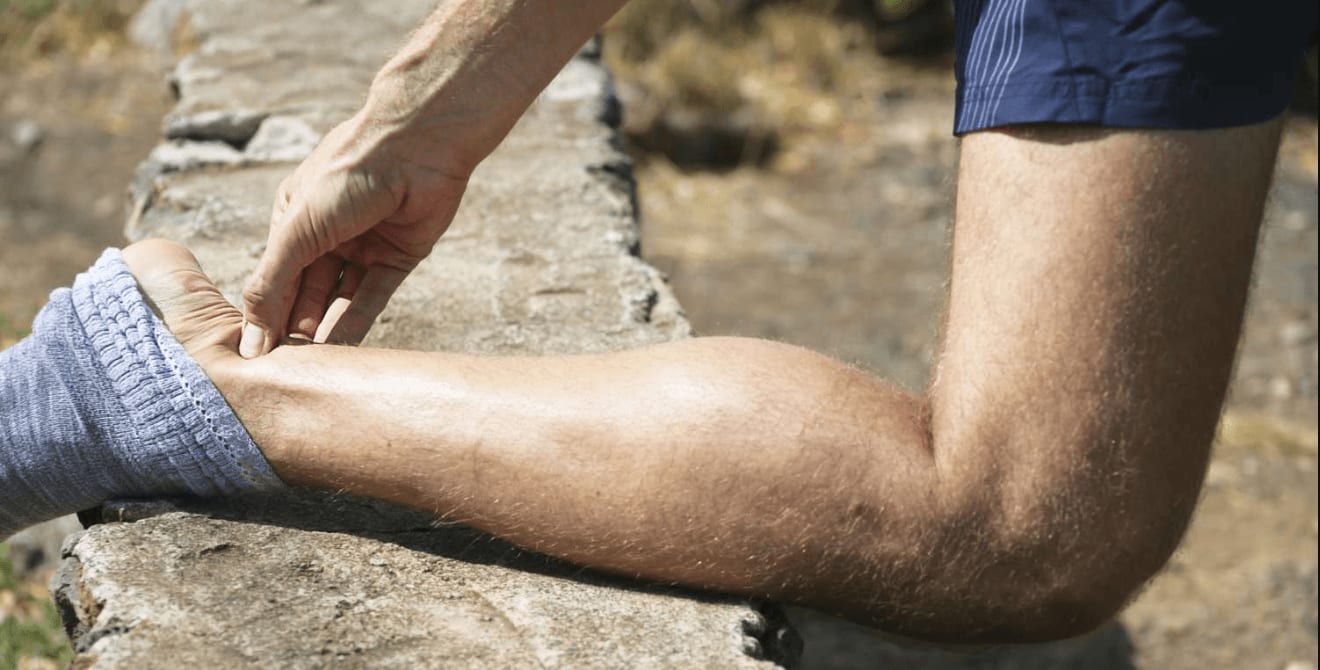 Illustration indicating tendon pain